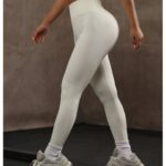 Ribbed High-Waist Leggings - Soft Compression Butt-Lifting Tights