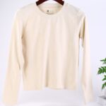 Slim-Fit Long-Sleeve Workout Top - Round-Neck Quick-Dry Active Shirt
