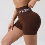 High-Waist Peach-Booty Biker Shorts - Tummy Control Workout Shorts