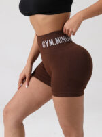 High-Waist Peach-Booty Biker Shorts - Tummy Control Workout Shorts
