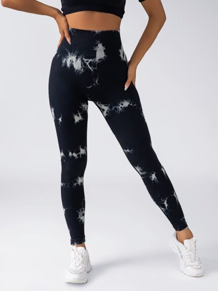 Tie-Dye High-Waist Leggings - Seamless Butt-Lifting Tights
