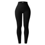 Ribbed High-Waist Leggings - Soft Compression Butt-Lifting Tights - Image 5
