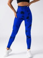 Tie-Dye High-Waist Leggings - Seamless Butt-Lifting Tights - Image 5