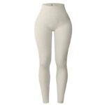 Ribbed High-Waist Leggings - Soft Compression Butt-Lifting Tights - Image 6