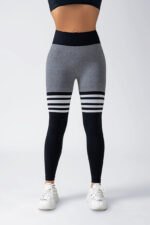 Striped V-Back Leggings - Seamless High-Waist Butt-Lifting Tights - Image 7