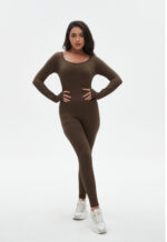 Long-Sleeve Full-Length Jumpsuit - Seamless Tummy Control Unitard - Image 7