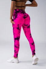 Tie-Dye High-Waist Leggings - Seamless Butt-Lifting Tights - Image 9