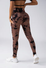 Tie-Dye High-Waist Leggings - Seamless Butt-Lifting Tights - Image 11