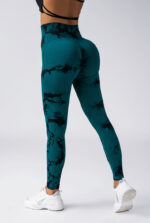 Tie-Dye High-Waist Leggings - Seamless Butt-Lifting Tights - Image 13